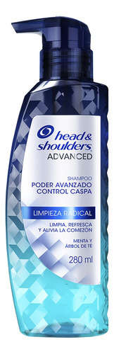  Shampoo Head & Shoulders Advanced Limpieza Radical 280 Ml