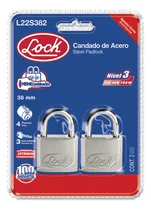 Comprar Juego Candados Acero Cortos 38 Mm, Llave Estándar, 2 Piezas