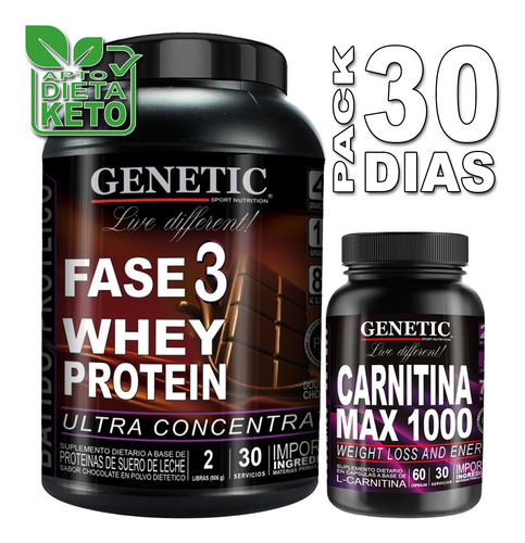 Combo Quemador Ena Proteina Whey 1 Kilo + Carnitina + Dieta