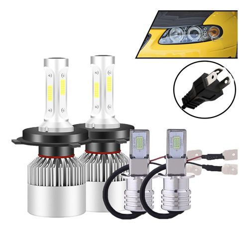 Kit De Focos Led 8000lm Luz Alta/baja/niebla Para Pontiac