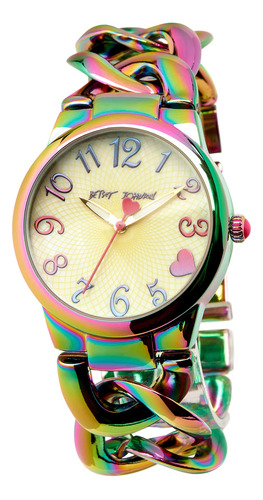 Betsey Johnson Reloj De Pulsera Para Mujer, Con Cadena De Bo