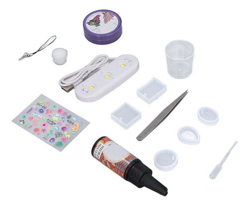 Kit De Resina Epoxídica Uv, 25 G, Pinzas, Vaso Medidor