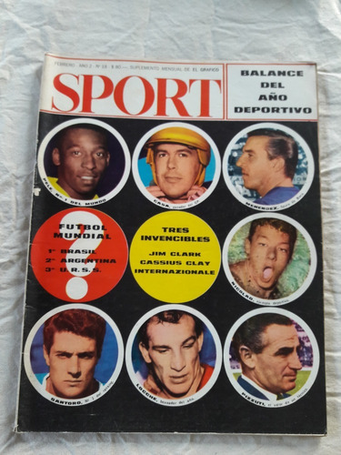 Sport Suplemento El Grafico N° 18 Año 1966 Santoro Pele