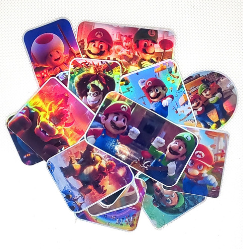 Super Mario Bros Película Stickers Holográficos X17