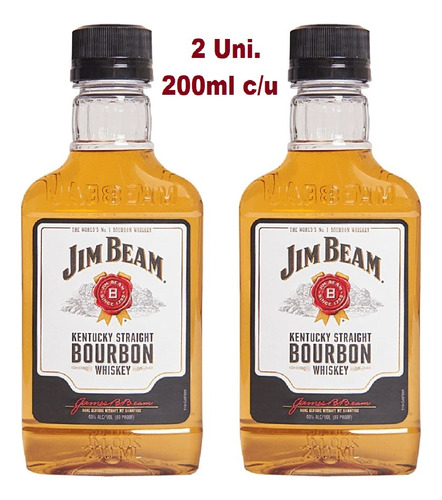 Whisky Jim Beam White 200ml  2 Unidades