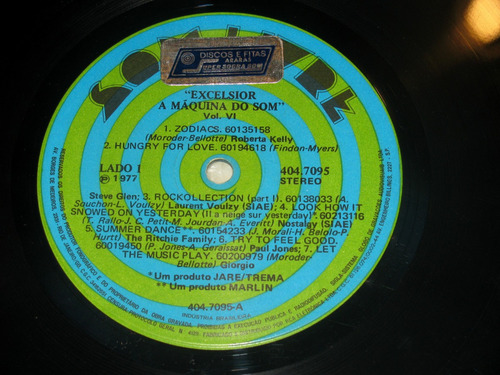 Lp Excelsior Maquina Vol. 6 (1977) Giorgio Roberta Kelly (Usado)