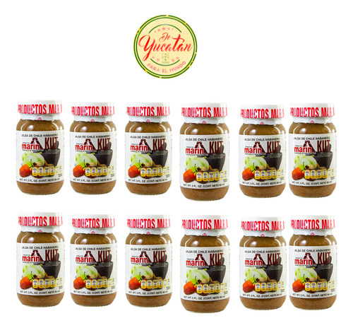 12 Salsa Habanera Maya Kut Marin 90ml Estilo Maya