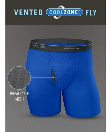 Boxer Briefs Fruit Of The Loom Pack 6 Pz Coolzone Fly Hombre
