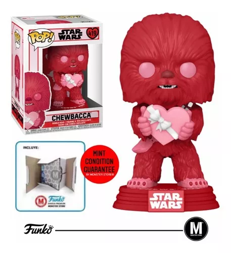 Figura Funko Star Wars Ed San Valentín Pack 4: Darth Vader Stormtrooper  Chewbacca Yoda - Figura grande - Los mejores precios