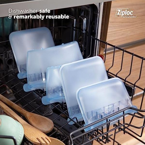 Ziploc Endurables Contenedor Pequeño, 2 Tazas, Bolsas De Sil