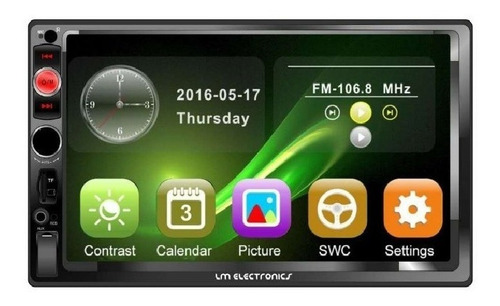 Imagem 4 de 5 de Central Multimídia Mp5 Lcd 2din Bluetooth Camera De Re Mp3 Player Fm Usb Sd Aux. Tela Touch Hd 7 Dvd Controle Radio Auto