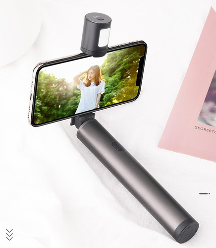 Bastão Monopod Selfie Bluetooth Magic Flute + Flash Led Rock