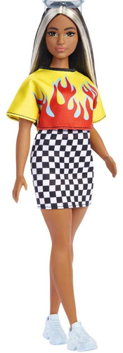 Barbie Fashionistas - Boneca curva, com cabelo comprido