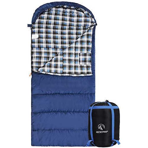 Redcamp Cotton Flannel Sleeping Bag For Adults, Xl 32/41/50f