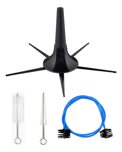 Soporte Trompeta Portatil Kit Limpieza 3 Boquilla Valvula 5
