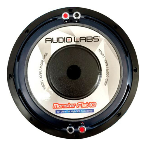 Subwoofer Plano Spl 10 Pulg Audiolabs Monsterflat10 600w Rms Negro