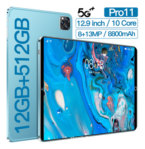 10 Tabletas Inteligentes Android 11pro Wifi Bluetooth Gps 3g Color Azul