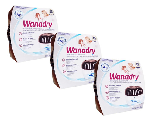 Deshumedecedor Wanadry Top Negro Ultra Absorbente X 3u