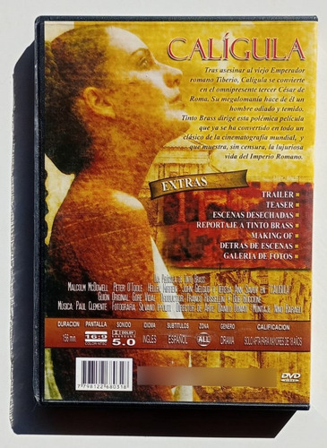 Dvd - Caligula - Tinto Brass - Malcom Mcdowell (Usado)