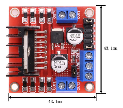 Módulo L298n, Módulo De Placa Controladora De Motor Paso A P