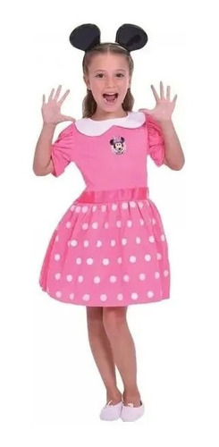 Disfraz Minnie Disney Junior Rosa Licencia Original 