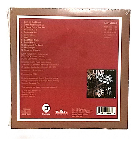 Creedence Clearwater Revival Cd: Live In Europe Edición Limitada