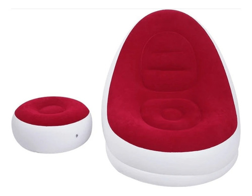 Sillón Inflable C/reposa Pies 3 Colores (arena, Rojo, Azul)