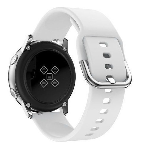 Pulseira Silicone Basic Para Galaxy Watch Active 40mm Branca