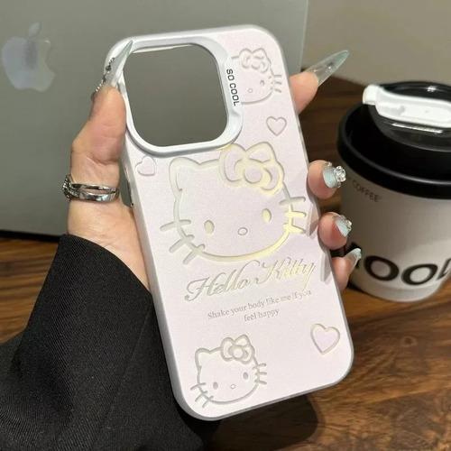Funda De Teléfono Hello Kitty Heavy Duty Para iPhone 16, 15,