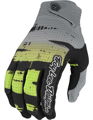 Guantes De Moto Air Brushed Negro/glo Verde Troy Lee Designs Talla L