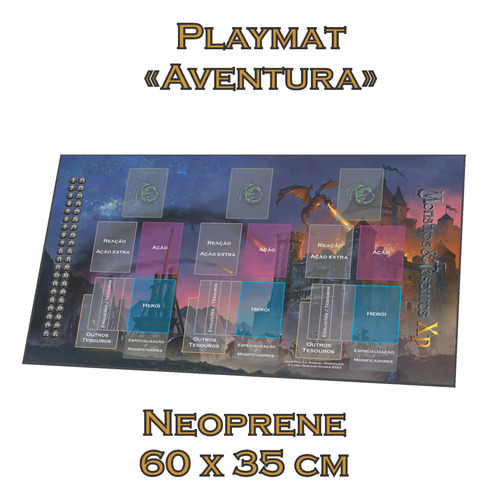 Playmat  Aventura  Para Monstros & Tesouros E Xp