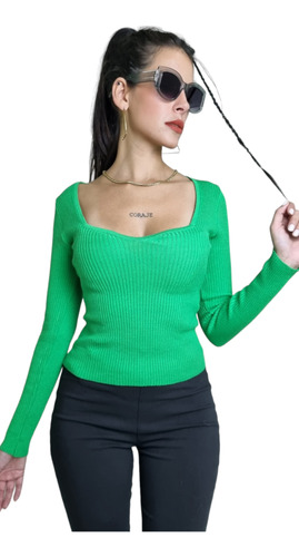 Sweater Para Mujer Elastizado Liviano De Lanilla Fina