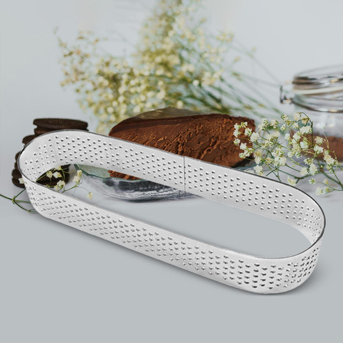 Anillos Para Mousse, Molde De Acero Ovalado De 13,5 Cm.