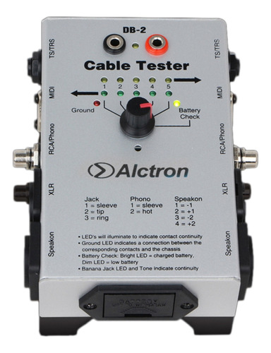 Cable De Audio Alctron Db-2 Tester Instrumento De Prueba De