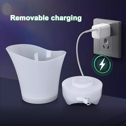 Hielera Parlante Cubetera Led Bluetooth Grande 7lts Portatil