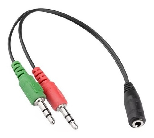 Imagen 1 de 2 de Cable Divisor 3.5mm Aux Micrófono Audio Audifonos