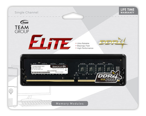Memoria Ram P/ Pc De Escritorio Teamgroup 8gb Ddr4 2666 Mhz
