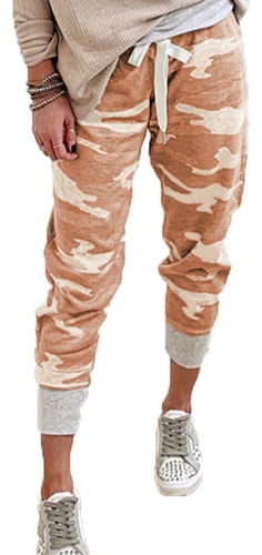 Pantalones Deportivos Casuales Con Estampado De Camuflaje Pa