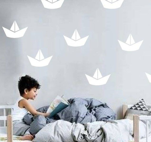 Vinilos Decorativos Infantiles Pack Barcos De Papel X21