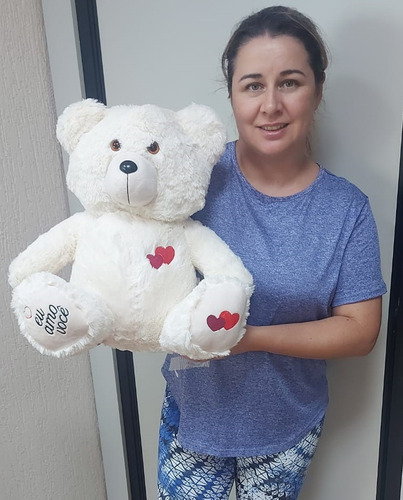 Ursinho Urso 50cm Pelúcia Romântico Presente Dia Namorados