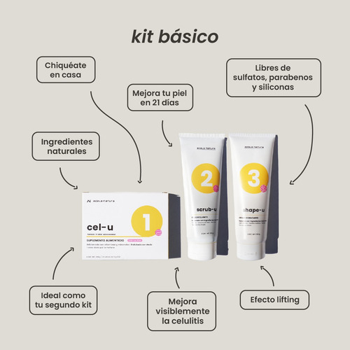 Kit Azala S/ Ventosa- Tratamiento Para Celulitis Cítrica