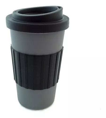 12 Vaso Térmico Jarro Café Taza Térmica Tapa Y Faja Silicona