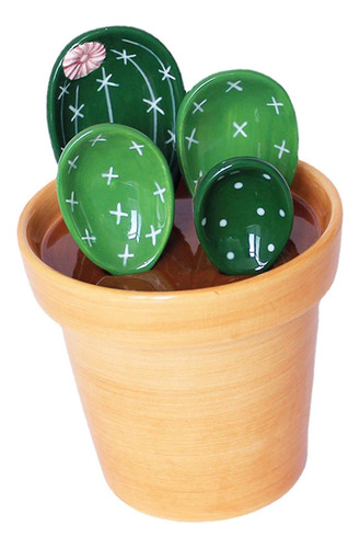 Cucharas Medidoras De Cactus Creativas En Maceta