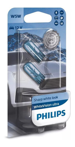 Lamparas T10 12v W5w 12961 Whitevision Ultra White Vision
