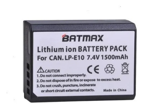 Bat Eria Batmax Lp-e10 Para Canon Eos Rebel T3 T4 T5 T6 T7