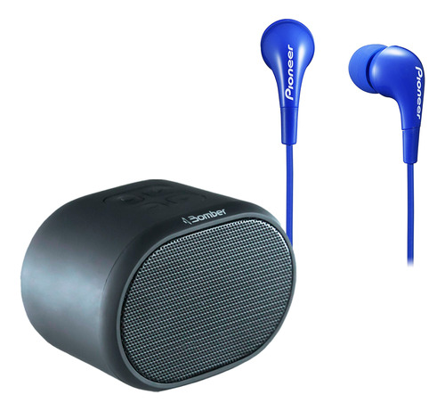 Parlante Bluetooth My Bomber 2 + Auriculares Pioneer Cable