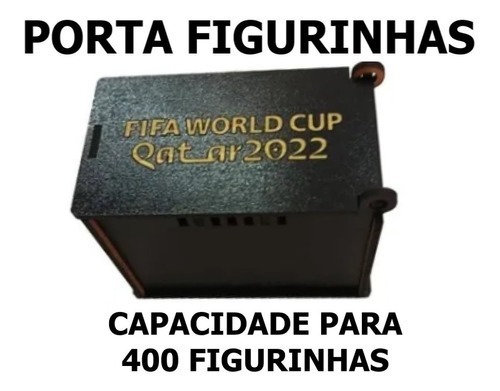 Porta Figurinhas Copa Do Mundo Qatar 2022 Black&gold 400un