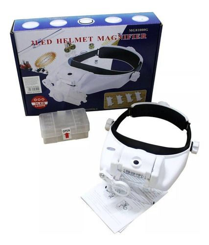 Lupa Profissional Mg81000g Vuemax Com Pala E 3 Leds 5 Lentes