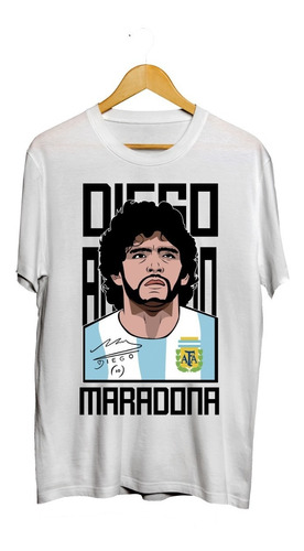 Playeras Maradona Mano Dios Futbol Diseño 113 Playera Beloma