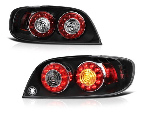 Conjunto Lampara Trasera Led Mazda Carcasa Negra Mate Lado